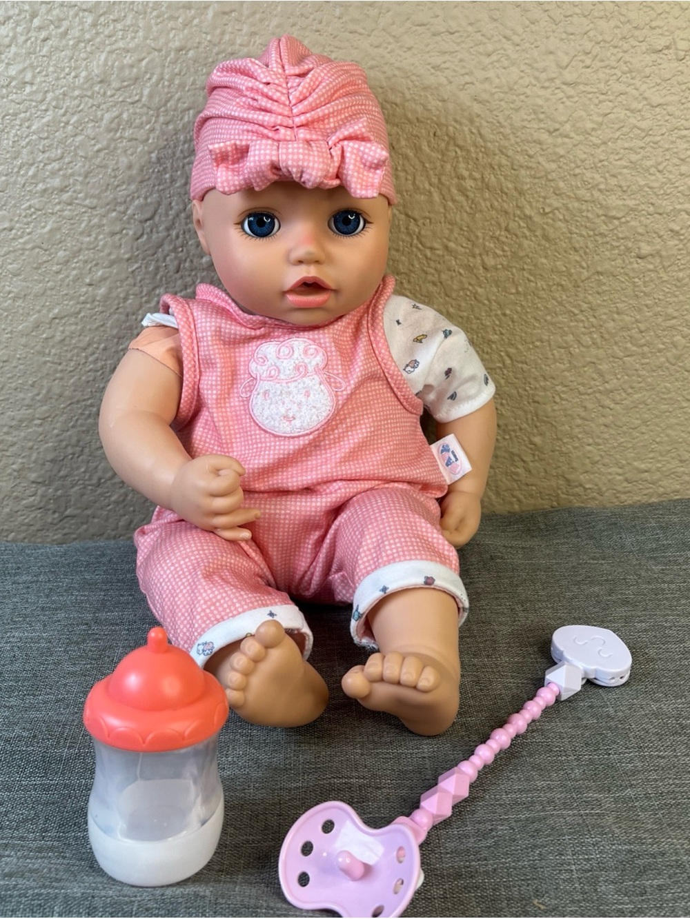 Baby Born interactive doll - Zapf Creations - outfit, bottle, pacifier